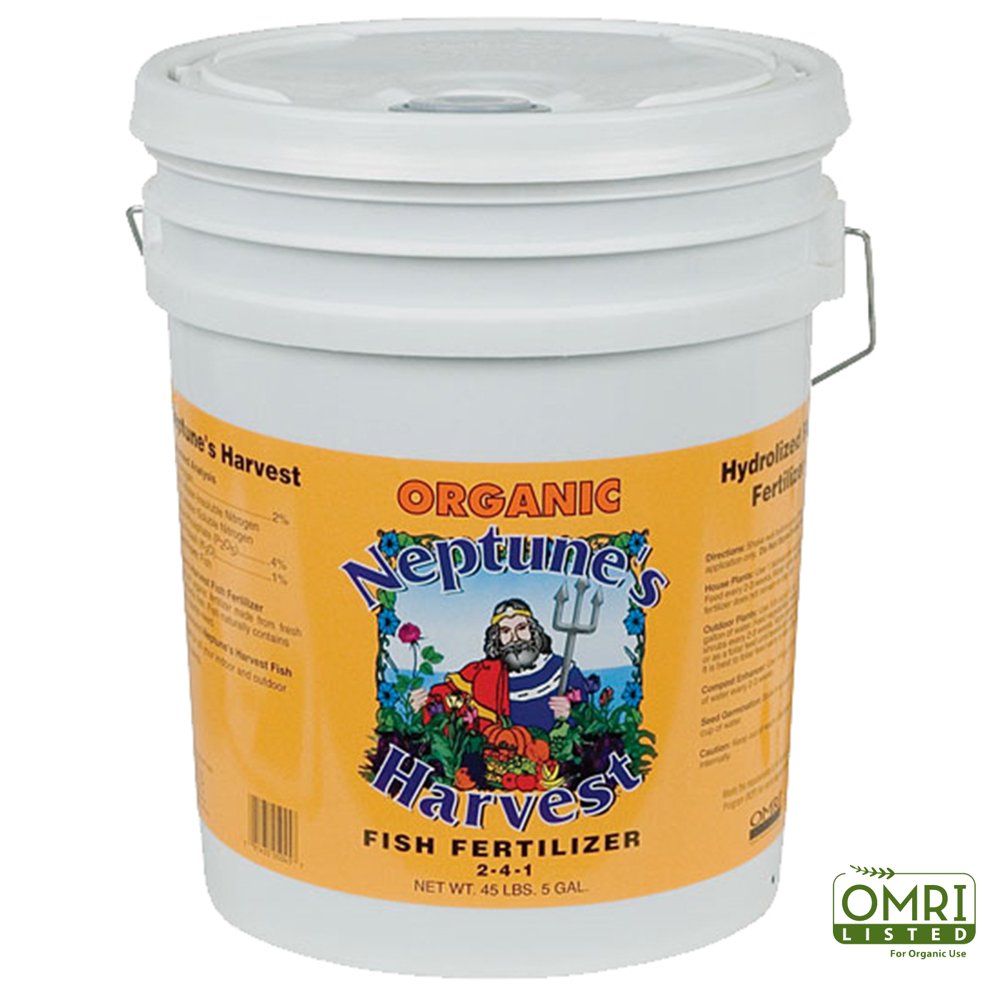 Neptune's Harvest Fish Fertilizer Orange Label 5 Gallon Walmart
