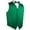 Green, variant on Men's Formal Tuxedo Vest, Bow-Tie & Hankie Set for Prom, Homecoming, Wedding, Cruise in Green - L
