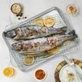 thumbnail image 5 of Baking Sheet with Cooling Rack Set(1 Pan+1 Rack) 16'', Stainless Steel Baking Pan with Wire Rack, Heavy Jelly Roll Sheet Pan&Bacon Rack for Oven Cooking, Cookie Sheet, 16 x 12 x 1 Inch, 5 of 7
