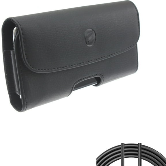 For Galaxy A73 /A23 /A14 /A13 - Case Belt Clip w 6ft Long USB-C Cable, Leather Holster Cover, PD Fast Charger Cord Power Wire for Samsung Galaxy A73 /A23 /A14 /A13 5G