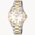 thumbnail image 1 of Citizen Reloj de cuarzo para mujer, acero inoxidable, vidrio, Gris, Movimiento de cuarzo Citizen EU6084-57A 1, 1 of 3