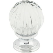 Top Knobs Tk127 Clear 1-1/8" Round Cabinet Knob From The Crystal Collection
