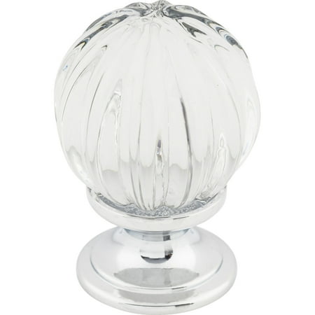 Top Knobs Tk127 Clear 1-1/8" Round Cabinet Knob From The Crystal Collection