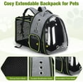 thumbnail image 4 of Cat Bubble Backpack Carrier - Expandable Large Space Cat Backpack for Kitty Small Dog up to 18lbs, Transparent Pet Carrier for Travel, Hiking, Walking & Outdoor, Gray, 4 of 7