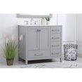 thumbnail image 2 of 36 inch Single Bathroom Vanity in Gray with Backsplash, 2 of 8