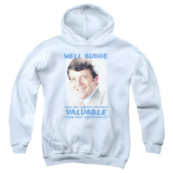 Brady Bunch Buddy Youth Pullover Hoodie Sweatshirt White
