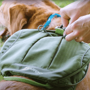 Kurgo Cascade Harness, Pet Harness with Backpack for Camping with a Dog, Green, XLarge