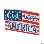 Patriotic Tabletop Blocks, Fourth of July, Home Decor, 3 Pieces