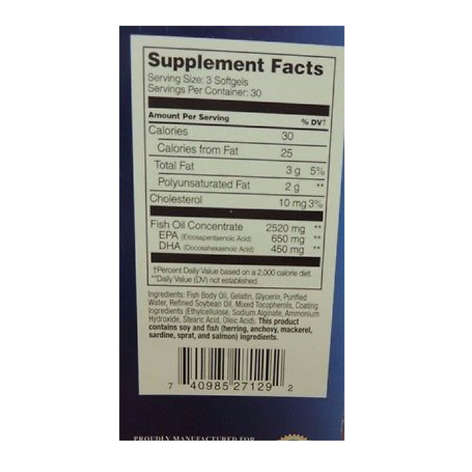 21St Century Alaska Wild Fish Oil with Omega-3 Softgels, 90 ct, 4 Pack
