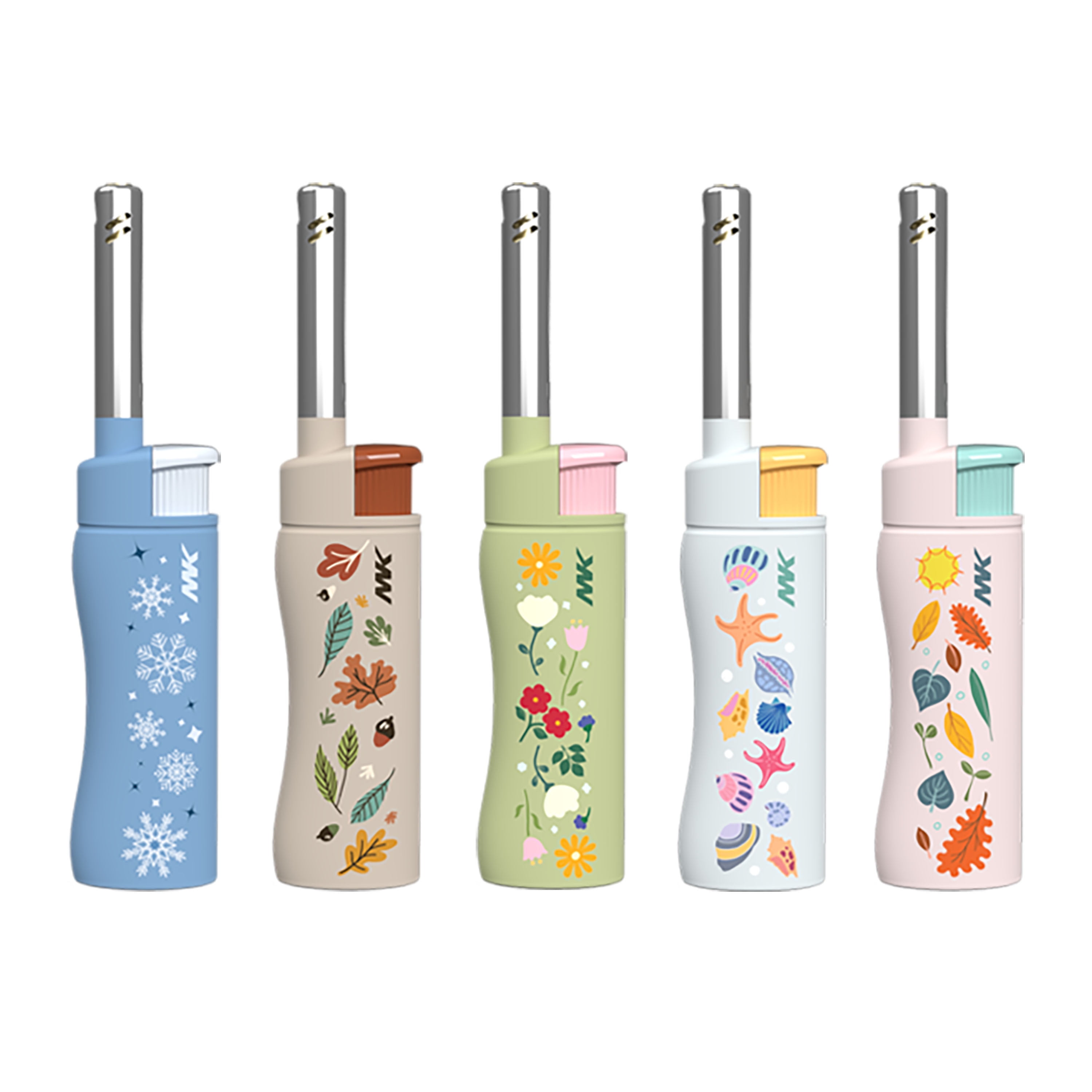 M-K Windproof Butane Refillable Candle Lighters, 5-Pack
