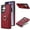 Red, variant on For Samsung Galaxy S25 Ultra Wallet Case with Card Holder, 360°Rotation Ring Holder Kickstand, Premium PU Leather RFID Blocking Card Pocket Protective Cover For Samsung Galaxy S25 Ultra, Orange