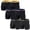 6Pack:Black, variant on TANBOM Men's Bamboo Viscose Boxer Briefs Underwear - Soft, Breathable & Contour Pouch 6Pack Black M