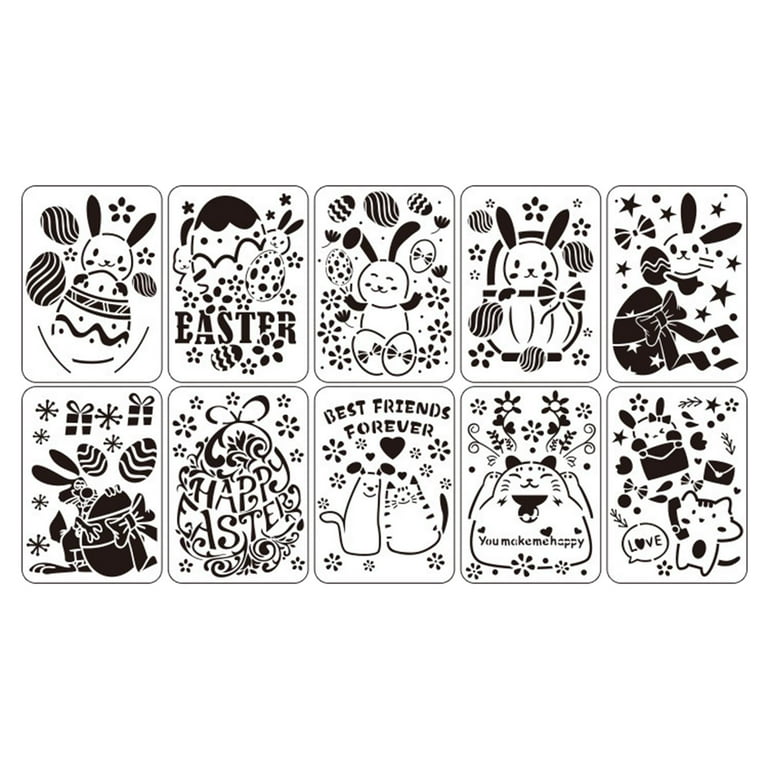 tile stencil Kids Drawing Rulers Journal Stencils Kids Painting