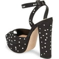 thumbnail image 3 of Lauren Lorraine Carrie Black Block Heel Ankle Strap Formal Platform Sandal Black, 3 of 6