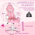 thumbnail image 6 of JOYFLY Ergonomic Computer Gaming Chair Racing Style Task Chair for Kids Adults, 250 lbs, Pink, 6 of 8