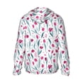 thumbnail image 3 of Daiia Tulips Flowers UPF 50+ Sun Protection Hoodie Jacket Lightweight Long Sleeve Sun Shirt for Women Men with Pocket Hiking Outdoor-Large, 3 of 9