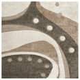thumbnail image 5 of SAFAVIEH Florida Laidley Geometric Shag Area Rug, Brown/Ivory, 6'7" x 6'7" Round, 5 of 9