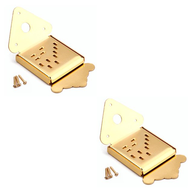 ZheElen Mandolin Tailpiece Triangular Steel Musical Replacement Parts Decoration Guitar Attachment with Coverplate 1 2Set