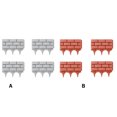 thumbnail image 4 of Yuarrent Estructura de presión del suelo resistente a la inserción de macizos de flores de 4 piezas capaz de conectarse. Planta de borde de Jardín y Patio Rojo ladrillo, 4 of 4