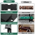 thumbnail image 3 of Farafox 7.5" Flip Gate Latch Lock with Padlock Hole, 4mm Heavy Duty Carbon Steel Door Latch for Sliding Swing Door, Outdoor Gates, Double Gate, Vinyl Fence, Wooden Fence, Barn Shed Garage Door, 3 of 7