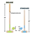 thumbnail image 5 of GoSports Standard Croquet Game Set for Adults & Kids- Includes 6 Standard Size(28 Inch) Hardwood Mallets, 6 balls, 9 Wickets, 2 Posts, 5 of 6