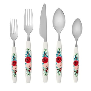 The Pioneer Woman Mazie 4-Piece Serve Utensils Set, Stainless Steel, Silver  • Functional and decorative addition to your dining table •…