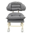 thumbnail image 2 of Tabouret Roulant avec Roues, Chaise Pivotante Grise Portable pour Salon, 2 of 7