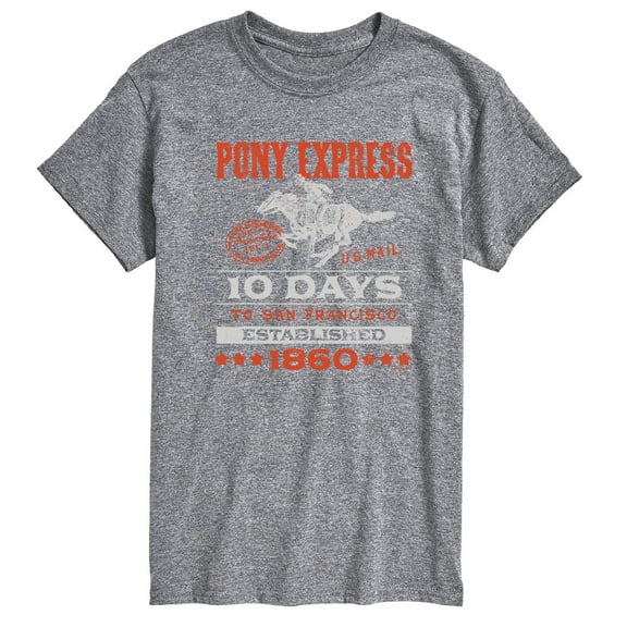 USPS - Pony Express 10 Days To San Fran Est. 1860 - Men's Short Sleeve Graphic T-Shirt