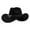 501_Black, variant on CYSFASHION Cowgirl Costume for Girls Retro Unisex Boho Straw Wide Brim Black Cowboy Hat