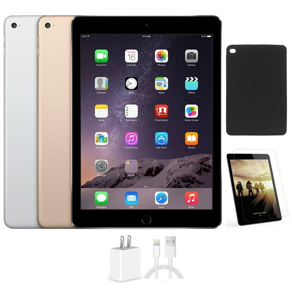 Refurbished Apple iPad Air 2 - 9.7-inch, 16GB, 32GB, 64GB, All Colors: Space Gray, Silver, Gold, Comes With Bundle: Case,Tempered Glass,Generic Charger, and Includes Free 2-Day Shipping (Refurbished)