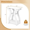 thumbnail image 3 of Gymax End Tables w/Charging Station Set of 2 3-Tier Side Tables w/USB Ports & Outlets White, 3 of 9
