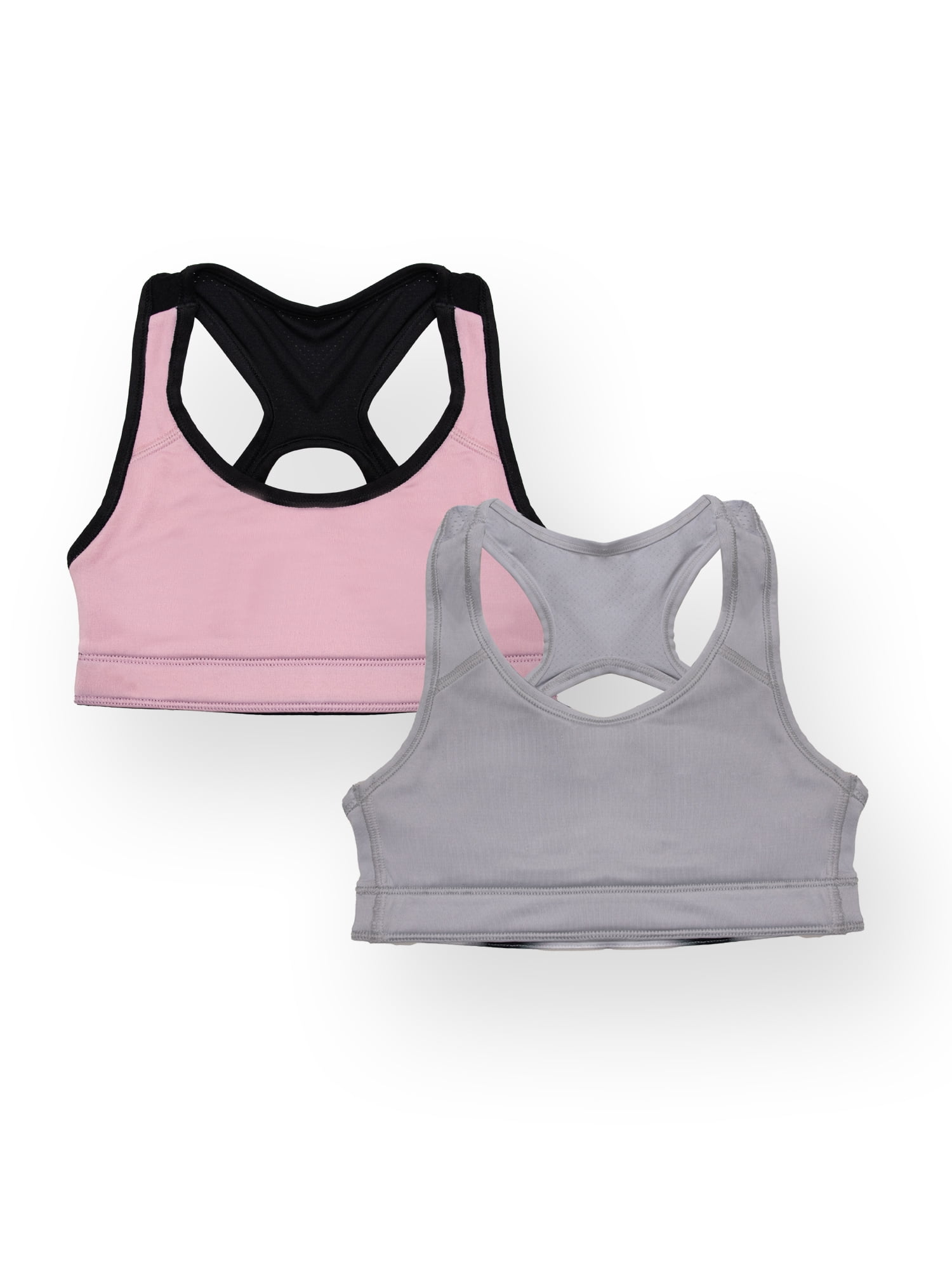 Athletic Works Girls Sports Bra 2 Pack Reversible Pullover