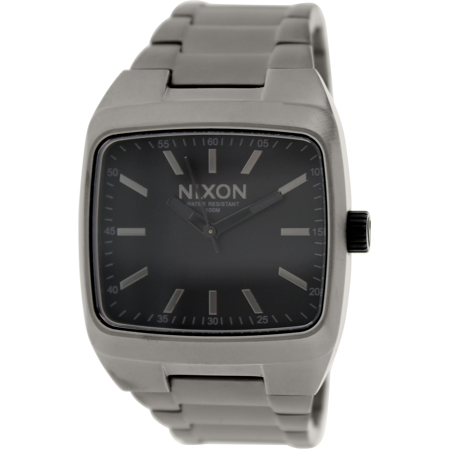 Nixon - Nixon Men's Manual A2441062 Silver Stainless-Steel Quartz Watch