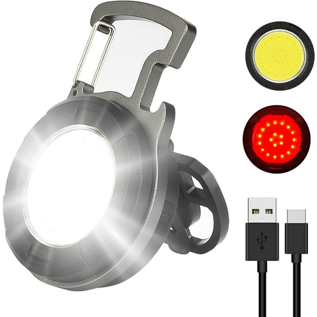 Linterna COB pequeña JAMW recargable de 800 lúmenes con 4 modos de luz y base magnética