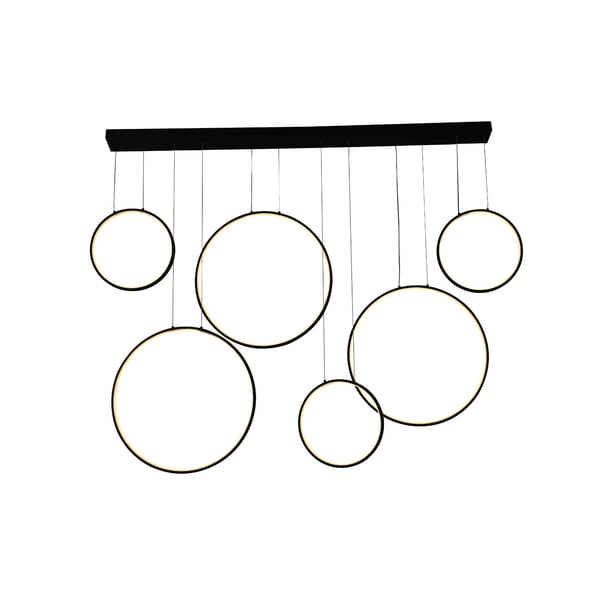 Lámpara Candil Colgante LED Bubbles Luxica Lighting Negro