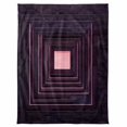 thumbnail image 7 of Modernism Flannel Blanket for Bed,Travel and Camping, Black Purple Angular Minimalist Line Super Soft Cozy Blanket for All Seasons 32"x48", 7 of 7