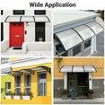 thumbnail image 2 of Yescom 38"X117" Window Awning Door Canopy Polycarbonate Anti-UV30+ Cover Outdoor Rain Snow Protection Patio White Board, 2 of 9