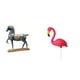 thumbnail image 1 of Figura de caballo, escultura de animal, estatua de estaca de jardín coleccionable, figura de flamenco, escultura de resina, material HDPE, adecuada pa, 1 of 8