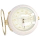 thumbnail image 3 of Reloj despertador silencioso, sin tictac, con pintura metálica, ahorro de energía, protección ocular, funciona a pilas, pequeño reloj con luz nocturna, color beige y dorado., 3 of 14
