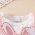 thumbnail image 6 of Kaprioy My First Easter Baby Girl Outfit Girls Clothes Newborn Baby Girl Easter Outfit Short Sleeve Bunny Embroidery Suspender Romper Dress Headband, 6 of 8