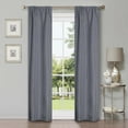 thumbnail image 7 of BNM Linen Pattern Blackout Curtains, Set of 2, 26" x 84", Charcoal, 7 of 7