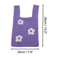 thumbnail image 4 of Unique Bargains 1 Pc Knitted Wrist Bag Openwork Flower Gift Bag Purple, 4 of 5