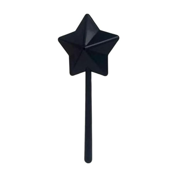 MOPOOR Salt and Pepper Wand Shaker Magic Fairy Star, Pentagram Shape, Three Hole Dispenser, Refillable, Removable, Light, One Hand Operation, Kitchen Accessories for Halloween and Christmas