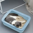 thumbnail image 6 of Cat Litter Box under $5! kkbbma Semi-Enclosed Cat Litter Box with Lid, Anti-Splash Pet Toilet for Indoor Use, 6 of 6