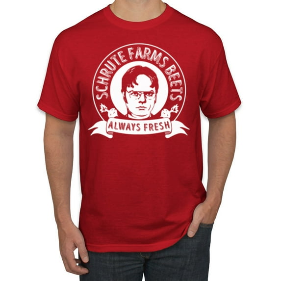 Always Fresh Farms Beets The Office Culture Men's Graphic T-Shirt, Red, 2XL