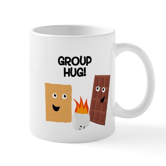 CafePress - S'more Group Hug - 11 oz Ceramic Mug - Novelty Coffee Tea Cup