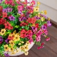 thumbnail image 2 of Flores artificiales HyeFlora Daisy con eucalipto, 12 paquetes, 2 of 7