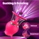 thumbnail image 4 of Vibrador succionador de cl&#2013265933toris FunnyOne, juguete rosa con 3 cabezales de cepillo, 2 copas extra&#2013265933bles, 8 modos de succi&#2013265923n y 12 modos de rotaciÉ, 4 of 6