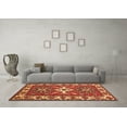 thumbnail image 3 of Ahgly Company Indoor Round Geometric Brown Traditional Area Rugs, 5' Round, 3 of 4