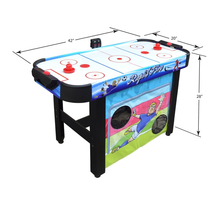 HOMASIS Table Multi-jeux 2-en-1 En Bois – Baby-foot Et Air Hockey – Pour Enfants Dès 4 Ans – Idéale Pour Salon, Bar, Fête – Accessoires Inclus Et Montage Facile